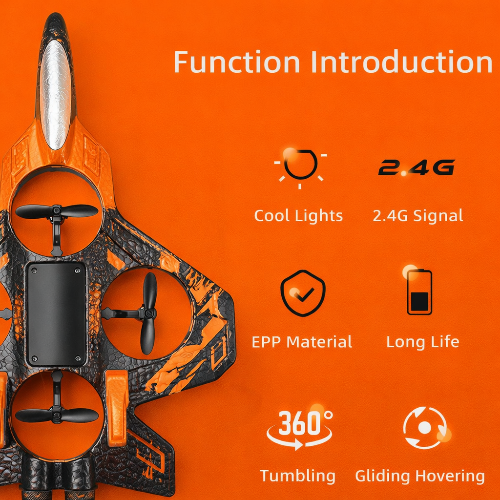 RC Fighter Jet Remote Control Airplane for Kids & Adults