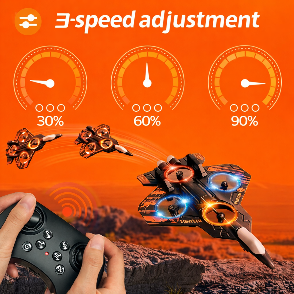 RC Fighter Jet Remote Control Airplane for Kids & Adults